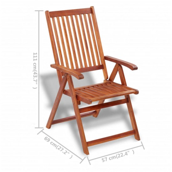 Sulankstom. sodo kėdės, 2 vnt., akacijos mediena, rudos