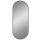 Sieninis veidrodis, juodos spalvos, 60x25cm, ovalo formos