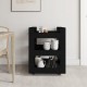 Virtuvės vežimėlis, juodas, 60x45x80cm, apdirbta mediena
