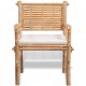 Bistro baldų komplektas su pagalvėlėmis, 3d., bambukas