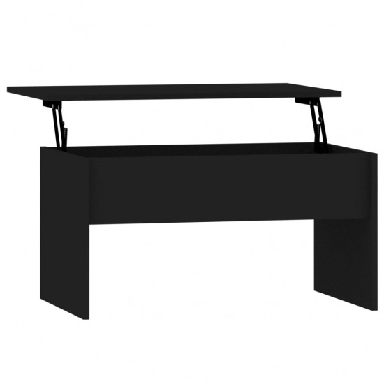 Kavos staliukas, juodas, 80x50,5x41,5cm, apdirbta mediena
