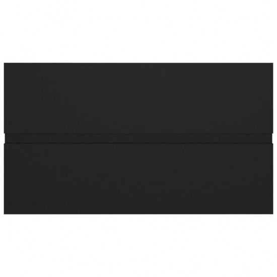 Spintelė praustuvui, juodos spalvos, 80x38,5x45cm, MDP