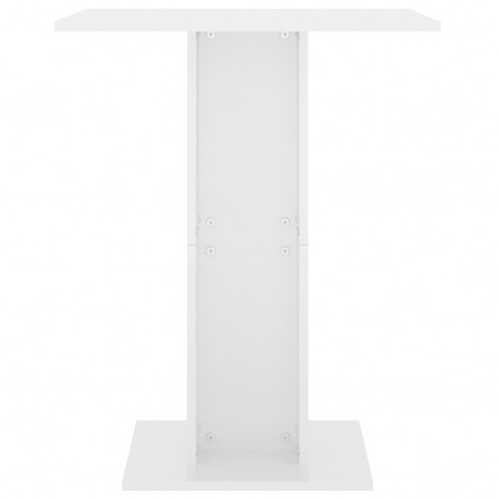 Bistro staliukas, baltos spalvos, 60x60x75cm, ypač blizgus