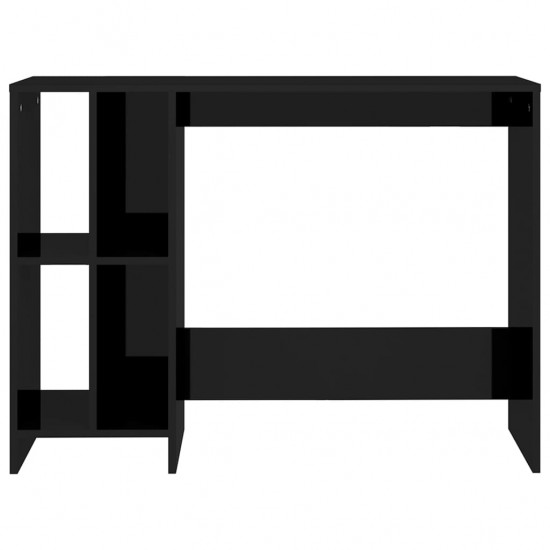Kompiuterio stalas, juodos spalvos, 102,5x35x75cm, MDP, blizgus
