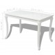 Valgomojo stalas, 116x66x76cm, labai blizgus, baltas