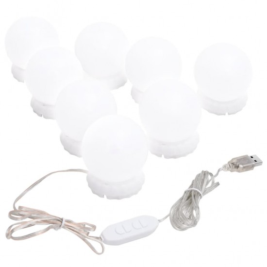 LED lemputės veidrodžiui, 8vnt., šiltos ir šaltos baltos