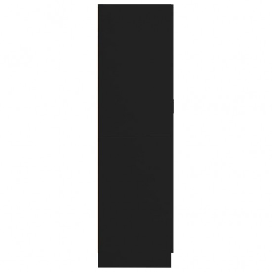 Drabužių spinta, juodos spalvos, 82,5x51,5x180cm, MDP