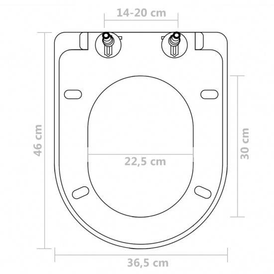 Klozeto sėdynės, 2vnt., baltos, plastikas