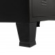Komoda su stalčiais, metalas, industr. st., 78x40x93cm, juoda