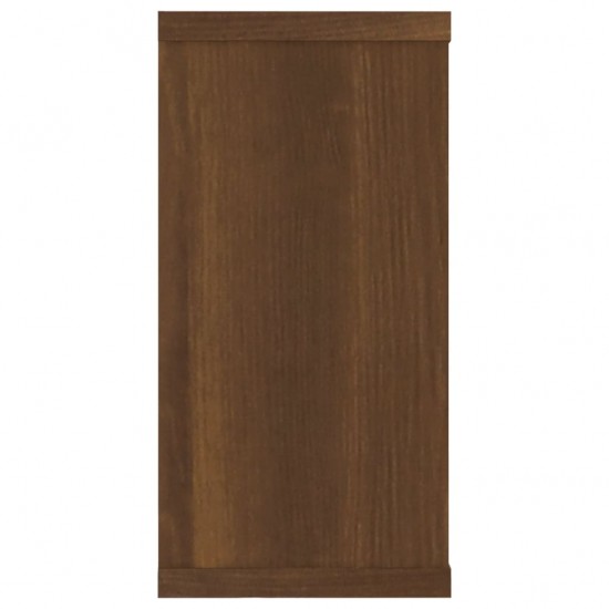 Sieninės lentynos, 2vnt., rudos ąžuolo, 100x15x30cm, mediena