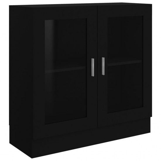 Vitrininė spintelė, juodos spalvos, 82,5x30,5x80cm, MDP