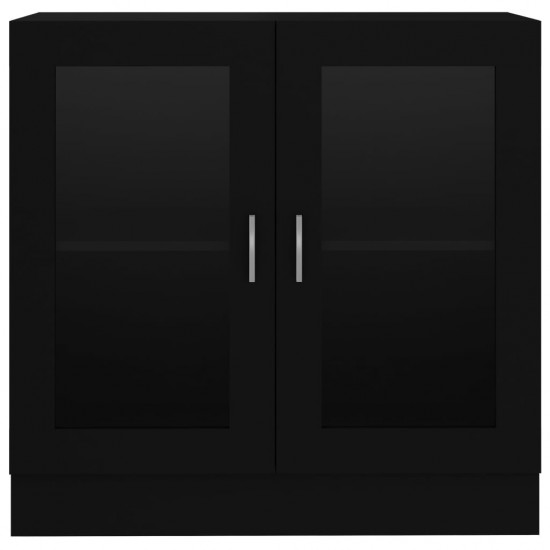 Vitrininė spintelė, juodos spalvos, 82,5x30,5x80cm, MDP