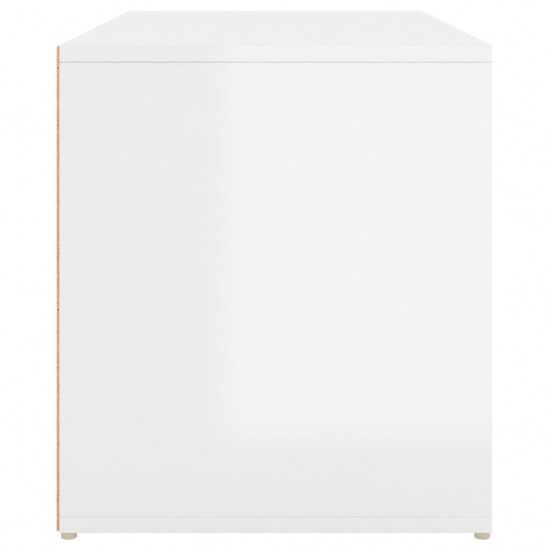 Koridoriaus suoliukas, baltos spalvos, 80x40x45cm, MDP, blizgus