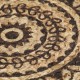 Stalo kilimėliai, 4 vnt., tamsiai rudi, 38cm, džiutas