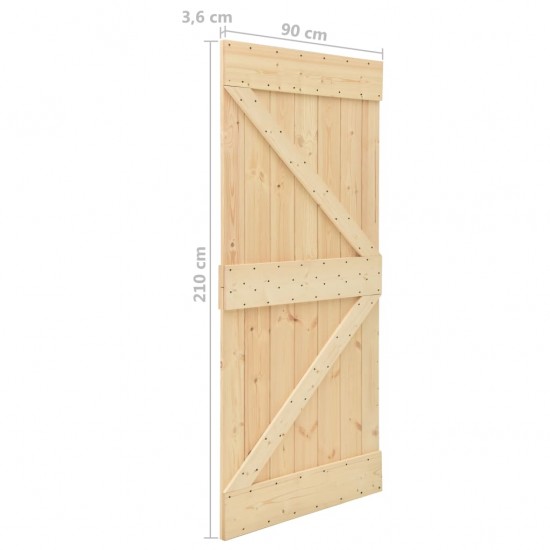 Durys, 90x210cm, pušies medienos masyvas