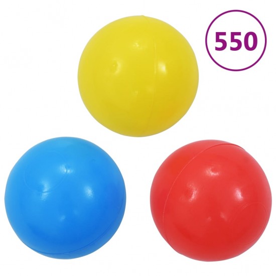 Žaidimų palapinė su 550 kamuoliukų, 123x120x126cm