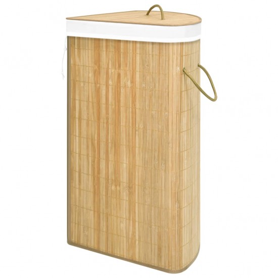 Kampinis skalbinių krepšys, bambukas, 60l