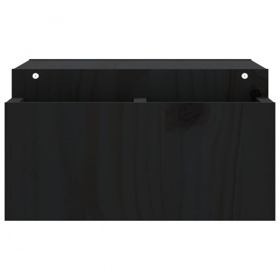 Monitoriaus stovas, juodas, 70x27,5x15cm, pušies masyvas