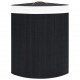Kampinis skalbinių krepšys, juodos spalvos, bambukas, 60l