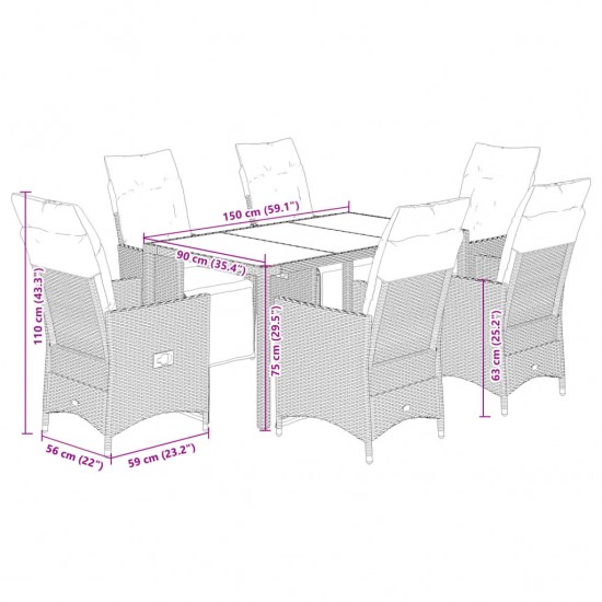 Bistro staliukas, juodos spalvos, 60x60x75cm, MDP