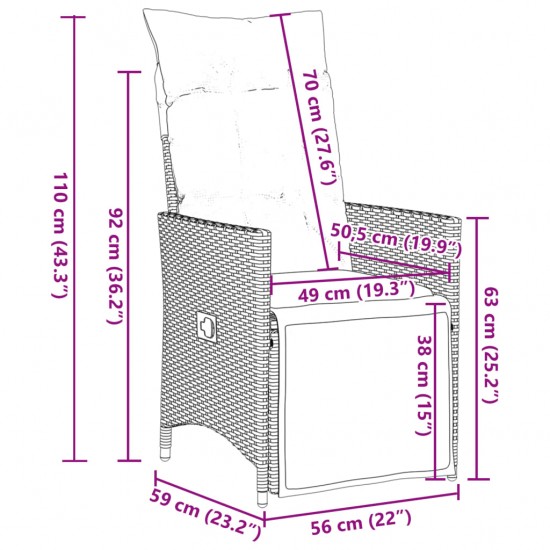 Bistro staliukas, juodos spalvos, 60x60x75cm, MDP