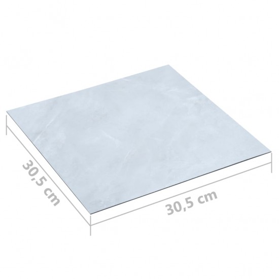 Grindų plokštės, baltos, 5,11m², PVC, prilipdomos, marmurinės