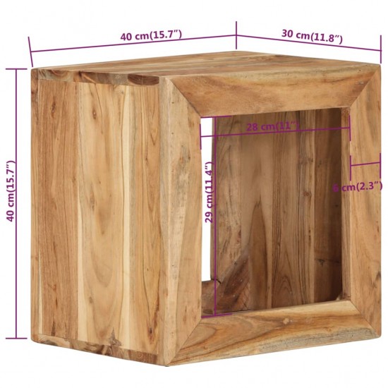 Taburetė, 40x30x40cm, akacijos medienos masyvas