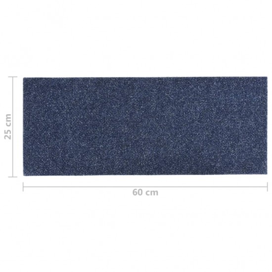 Lipnūs laiptų kilimėliai, 15vnt., pilkai mėlyni, 60x25cm