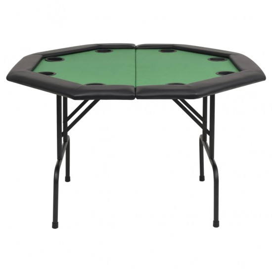 Pokerio stalas, sulankst., 8 žaid., 2d., aštuonkampis, žalias