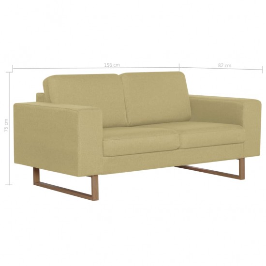 Dvivietė sofa, žalia, audinys