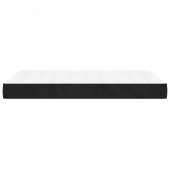 Spyruoklinis čiužinys, juodos spalvos, 120x200x20 cm, aksomas