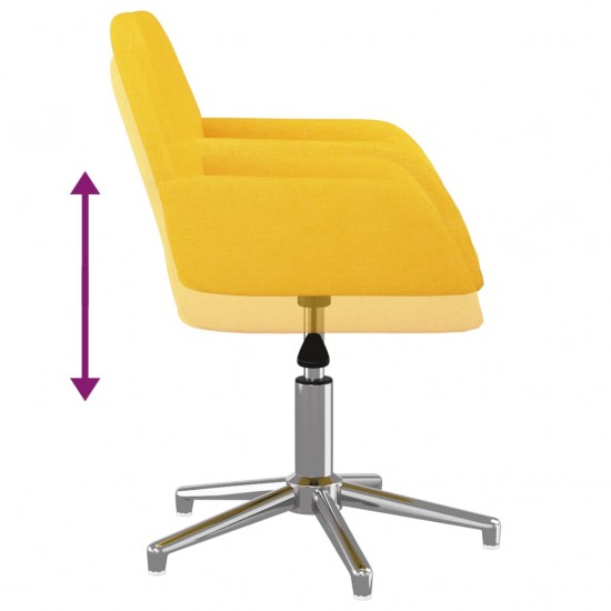 Pasukama biuro kėdė, šviesiai geltonos spalvos, audinys
