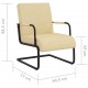 Gembinė kėdė, kreminės spalvos, dirbtinė oda