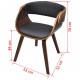 Valgomojo kėdės, 2vnt., rudos, išlenkta mediena ir dirbtinė oda