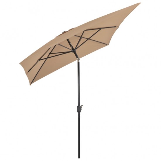 Lauko skėtis su metaliniu stulpu, 300x200 cm, taupe spalvos