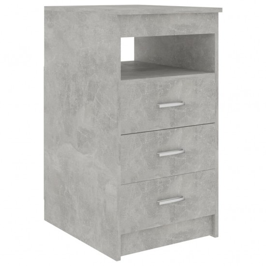 Spintelė su stalčiais, betono pilka, 40x50x76cm, mediena