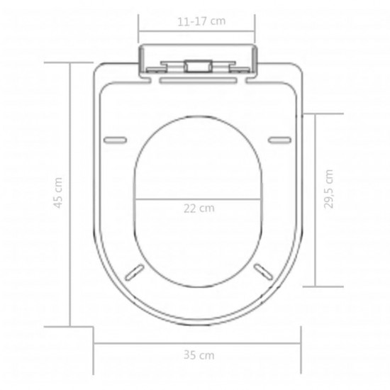 Klozeto sėdynė su Soft-close mechanizmu, juoda