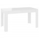 Valgomojo stalas, baltas, 140x74,5x76cm, MDP, ypač blizgus