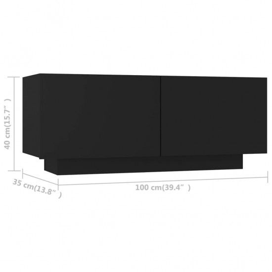 Televizoriaus spintelė, juodos spalvos, 100x35x40cm, MDP