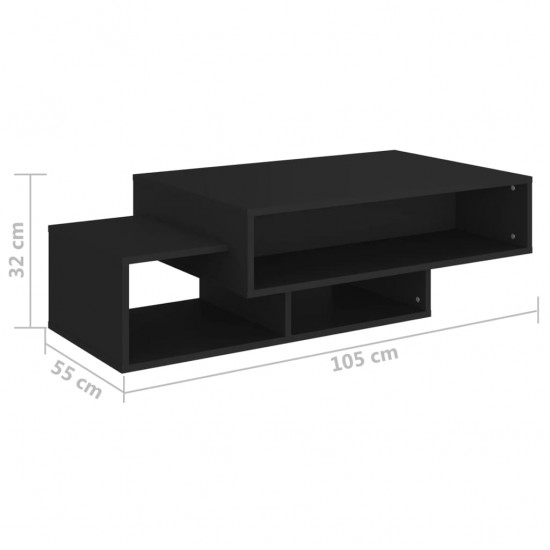 Kavos staliukas, juodos spalvos, 105x55x32cm, MDP