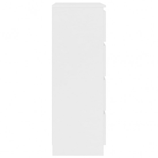 Šoninė spintelė, baltos spalvos, 60x35x98,5 cm, mediena