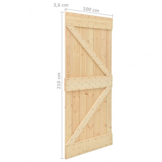 Durys, 100x210cm, pušies medienos masyvas