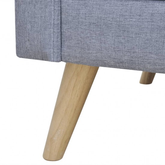 Dvivietė sofa, audinys, šviesiai pilka