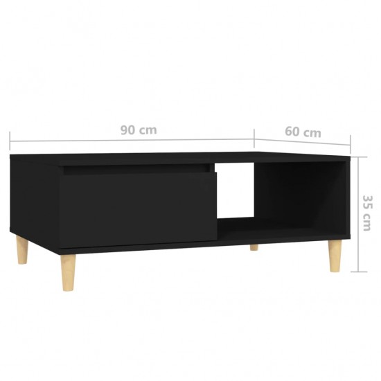 Kavos staliukas, juodos spalvos, 90x60x35cm, MDP