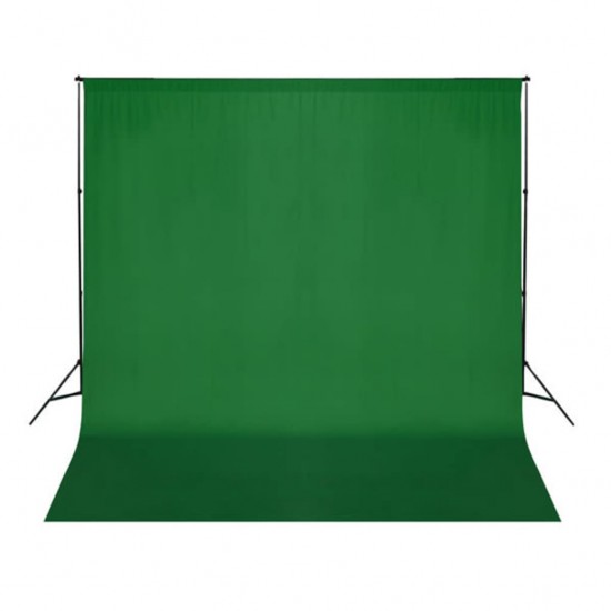 Medvilninis fonas, žalias, 300x300 cm, chroma key