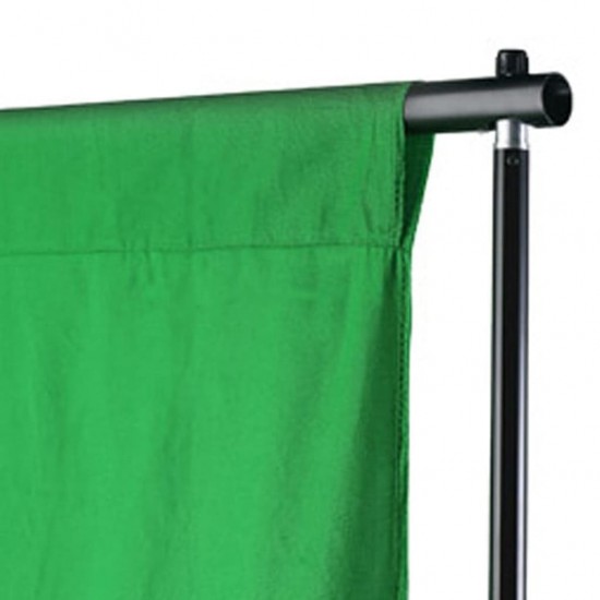 Medvilninis fonas, žalias, 300x300 cm, chroma key