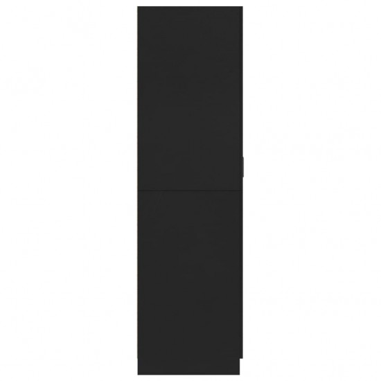 Drabužių spinta, juodos spalvos, 80x52x180cm, MDP