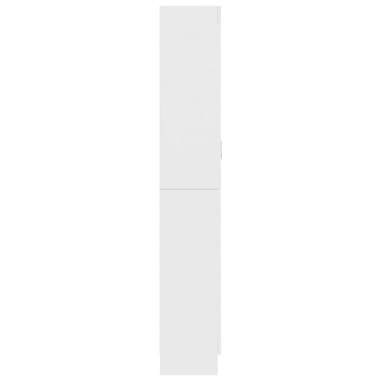 Vitrininė spintelė, baltos spalvos, 82,5x30,5x185,5cm, MDP