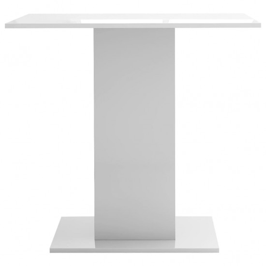 Valgomojo stalas, baltos sp., 80x80x75cm, MDP, labai blizgus