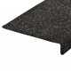 Laiptų kilimėliai, 15vnt., juodos spalvos, 65x21x4 cm